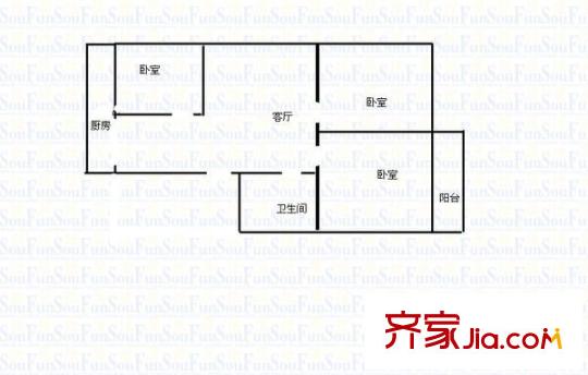 楊家堡小區(qū) 3室 戶(hù)型圖