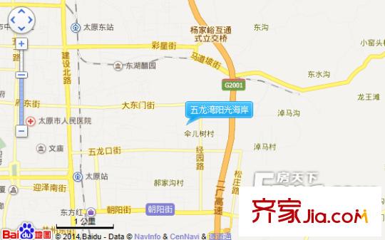 五龍灣陽光海岸交通圖太原  
