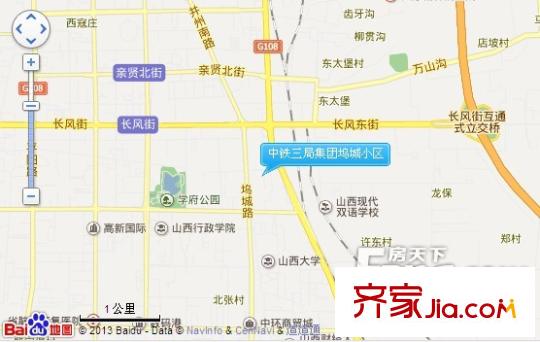 塢城小區(qū)交通圖太原  