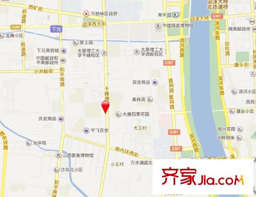 前進(jìn)路財(cái)政廳宿舍交通圖太原  