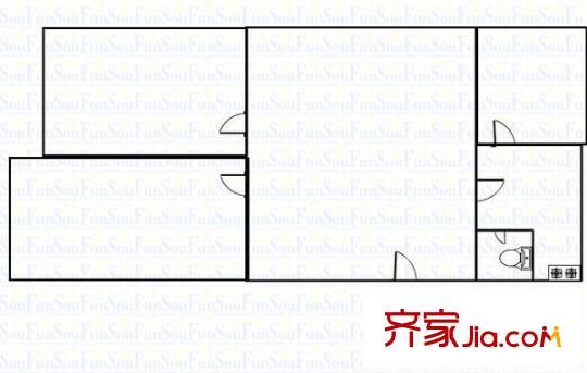 棉麻小區(qū) 3室 戶型圖