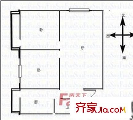 太原 勞動(dòng)局宿舍 戶型圖