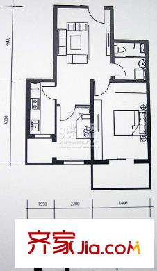 龍騰銘邸戶型圖戶型圖 2室