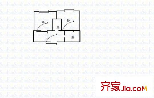 龍騰銘邸 2室 戶型圖