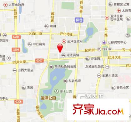 后鐵匠巷房地局宿舍交通圖太原  
