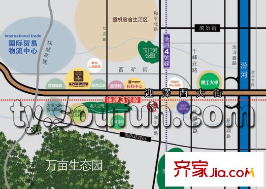 迎澤熙園交通圖