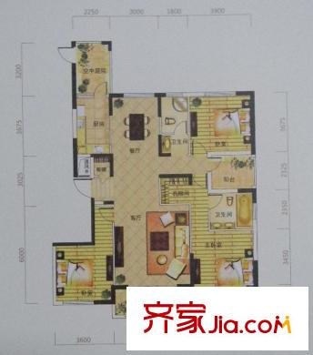 泛海國際居住區(qū)6棟6-3-2戶型 3室2廳2衛(wèi)1廚