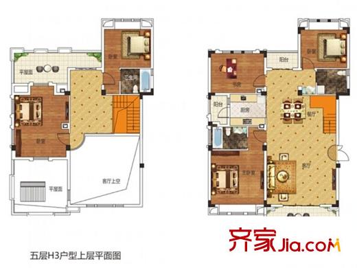 百步亭金橋匯II別墅H3(已售罄) 5室2廳4衛(wèi)1廚