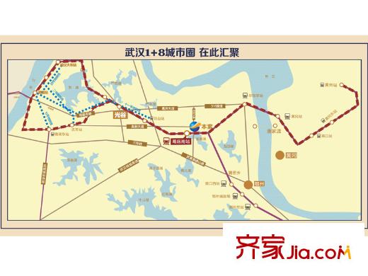 武漢錦繡香江交通圖