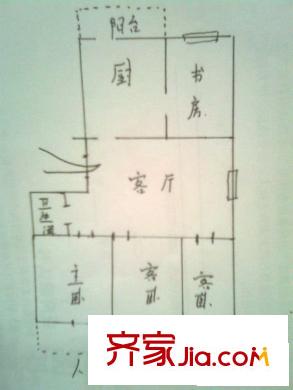 人民銀行宿舍戶型圖省人行宿舍 4室 戶型圖 4室1廳1衛(wèi)1廚