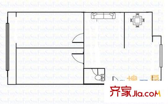 前進苑 2室 戶型圖