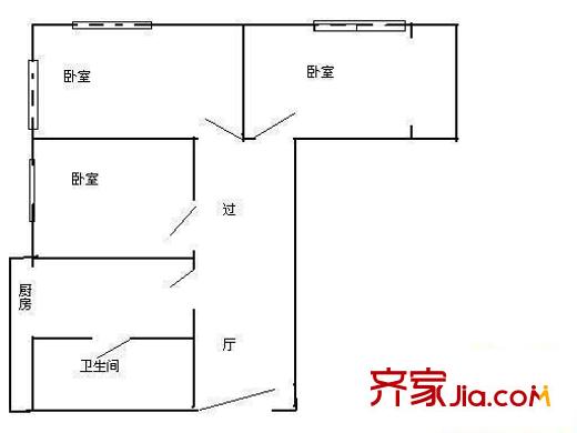 建設(shè)路電力小區(qū) 3室 戶型圖