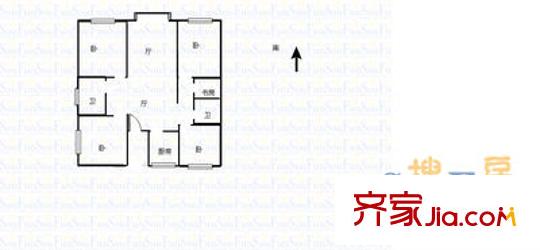 景秀苑 3室 戶型圖
