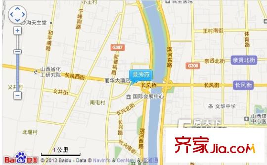 景秀苑交通圖太原  