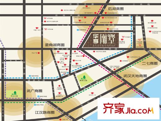 華享雕墅區(qū)位圖