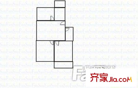 太原 儲(chǔ)備局宿舍 戶型圖3室1廳1衛(wèi)