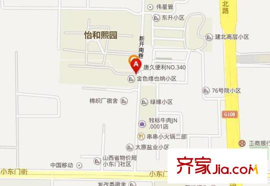 安興小區(qū)交通圖太原  