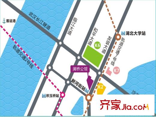 福星惠譽(yù)水岸國(guó)際瀾橋公館區(qū)位圖