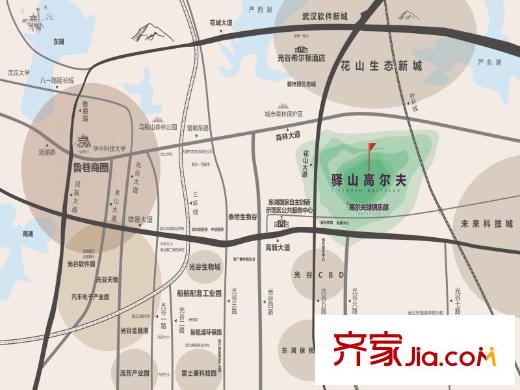驛山高爾夫區(qū)位圖