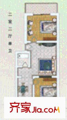 鑫茂花苑戶型圖2室2廳2衛(wèi)
