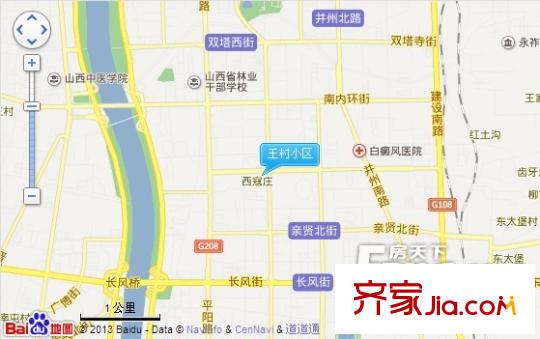 王村小區(qū)交通圖太原  
