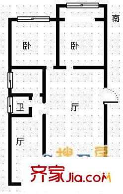 太原新華印刷廠宿舍 3室 戶型圖
