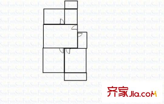 紡織廳宿舍 3室 戶型圖