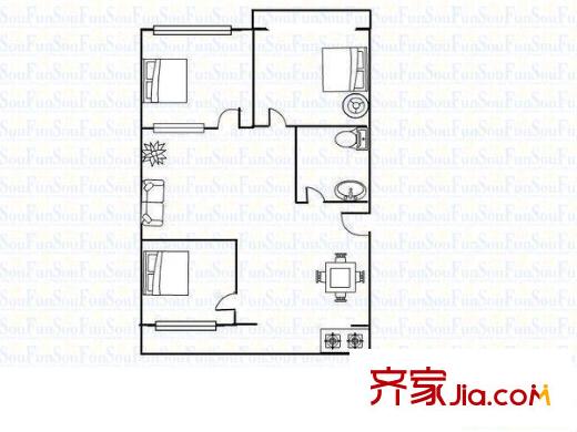 a3  太原 東頭道巷房管局宿舍 戶型圖