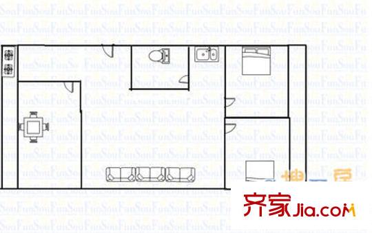 珠琳宿舍 2室 戶型圖