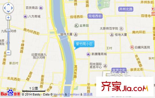 紫竹苑小區(qū)交通圖太原  