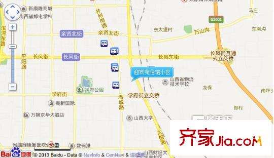 迎賓苑住宅小區(qū)交通圖太原  