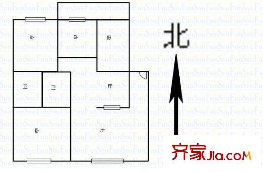 宜佳公寓 3室 戶型圖