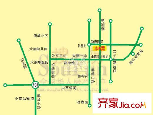 杏花苑交通圖