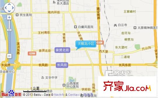 太航北小區(qū)交通圖太原  