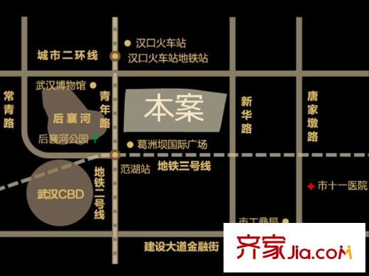 武漢天街區(qū)位圖