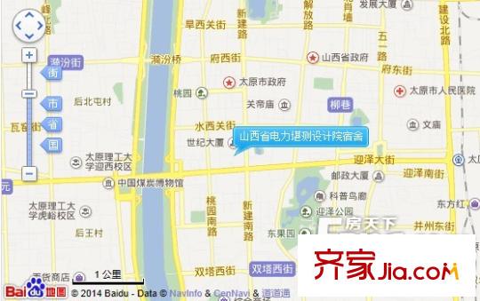 山西省電力堪測(cè)設(shè)計(jì)院宿舍交通圖太原  