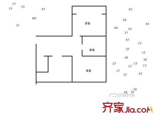 太原 省直黨校宿舍 戶型圖