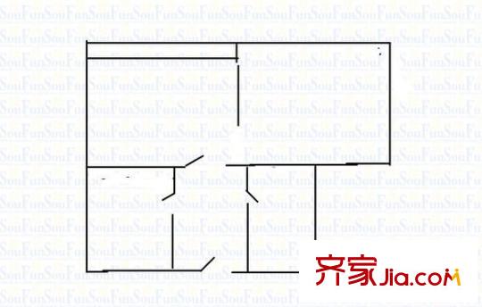 山西醫(yī)科大學家屬樓北院 1室 戶型圖