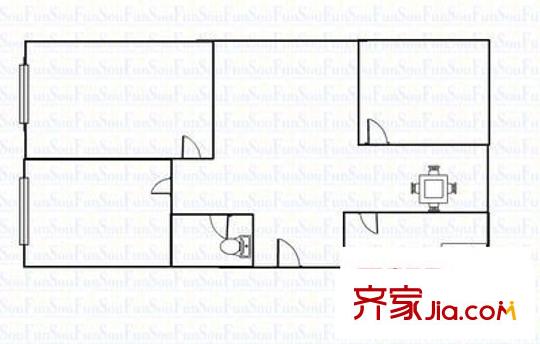 三晉綠苑 3室 戶型圖