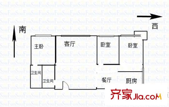 三晉綠苑戶型圖戶型圖 3室