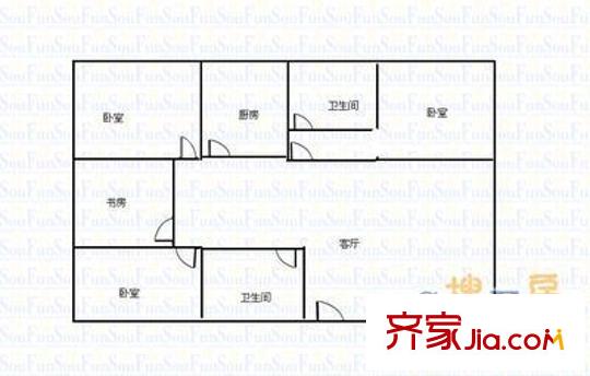 太原 千峰南路農(nóng)行宿舍 戶型圖