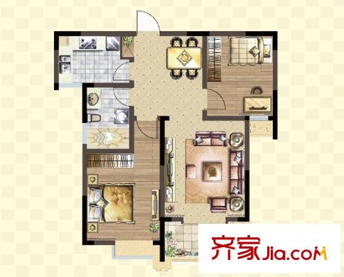 一品國際2號樓A-2戶型 2室2廳1衛(wèi)