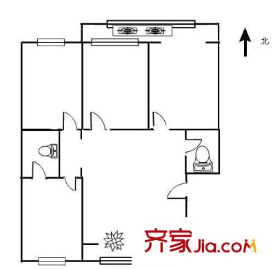 云水假日小區(qū) 3室 戶型圖