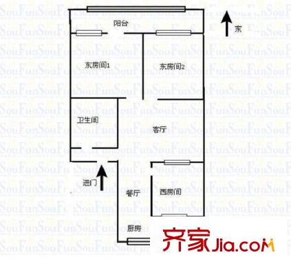 太原 小南關地礦宿舍 戶型圖