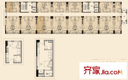 南湖時(shí)尚城K2號(hào)樓平面圖公寓戶型 1室1廳1衛(wèi)1廚
