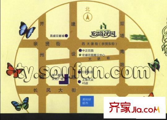 宏盛花園交通圖