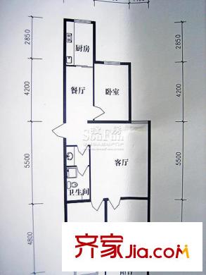 厚德祥遠(yuǎn)見(jiàn)戶型圖三室兩廳一衛(wèi) 3室2廳1衛(wèi)1廚