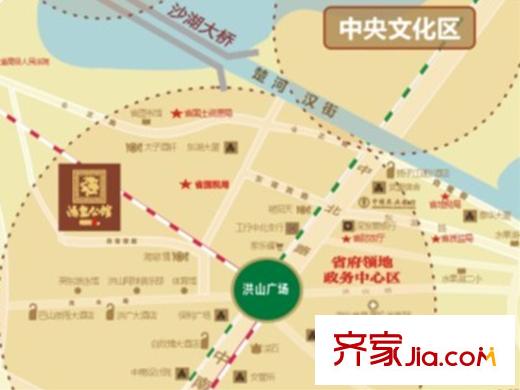 星海虹城3期鴻璽公館區(qū)位圖