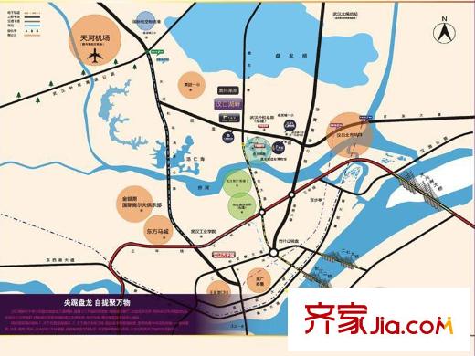 漢口湖畔區(qū)位圖