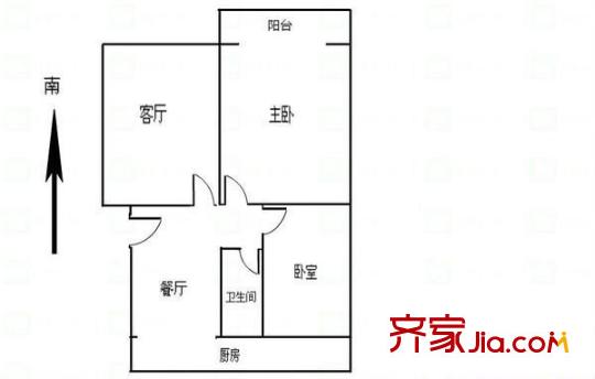 中鐵三局集團(tuán)塢城小區(qū) 3室 戶型圖